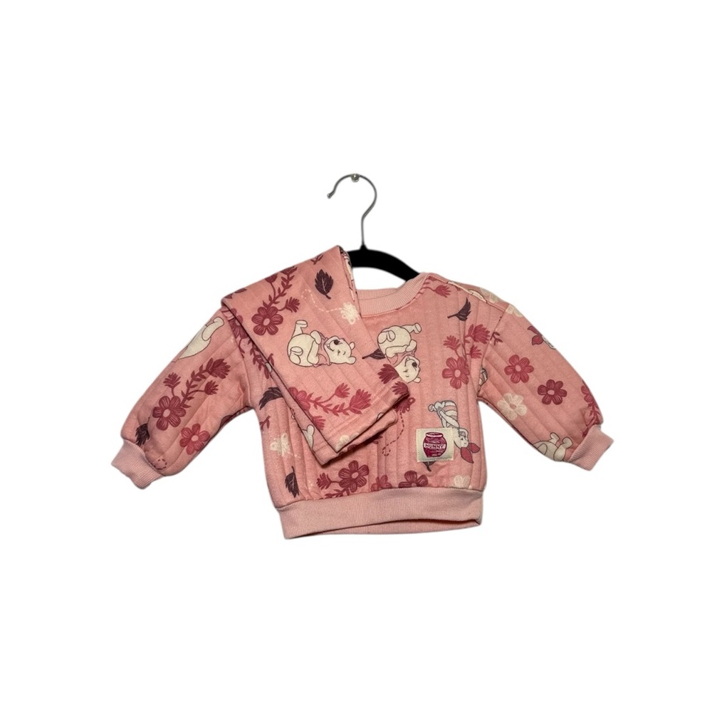 Disney baby Winnie the Pooh Pink Floral & Character Kids Matching Set